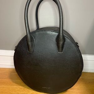 Black Matt & Nat round circle handbag